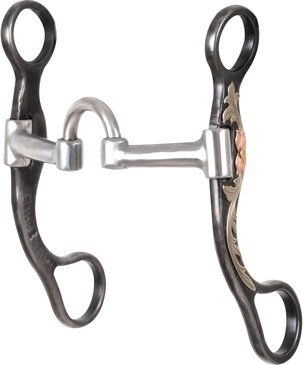 Classic Equine Floral Scroll Tool Box Straight Shank Bit