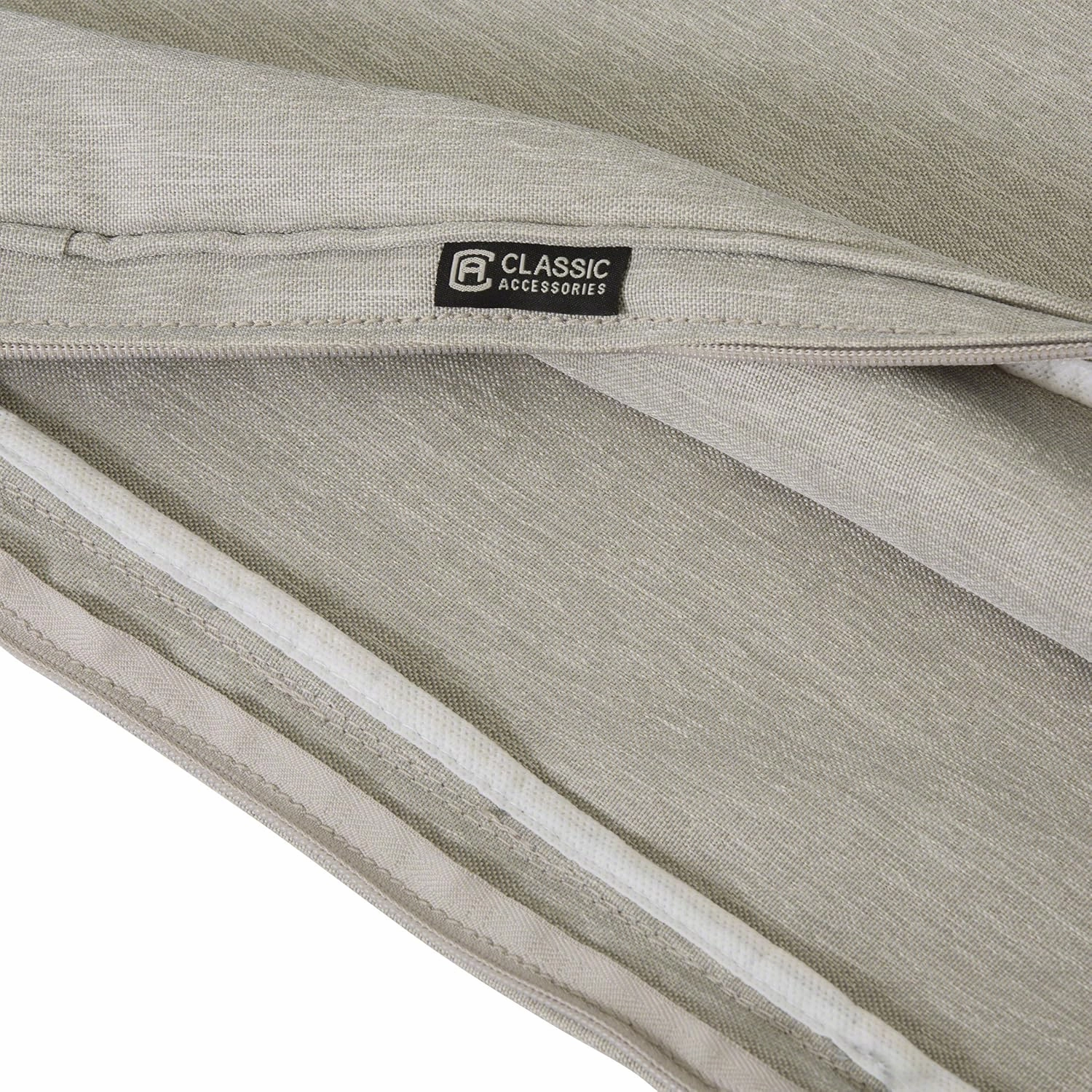 Classic Accessories 62-016-HGREY-EC Contoured Bench Cushion Combo, 41"W x 18"D x 3"Thick, Heather Grey