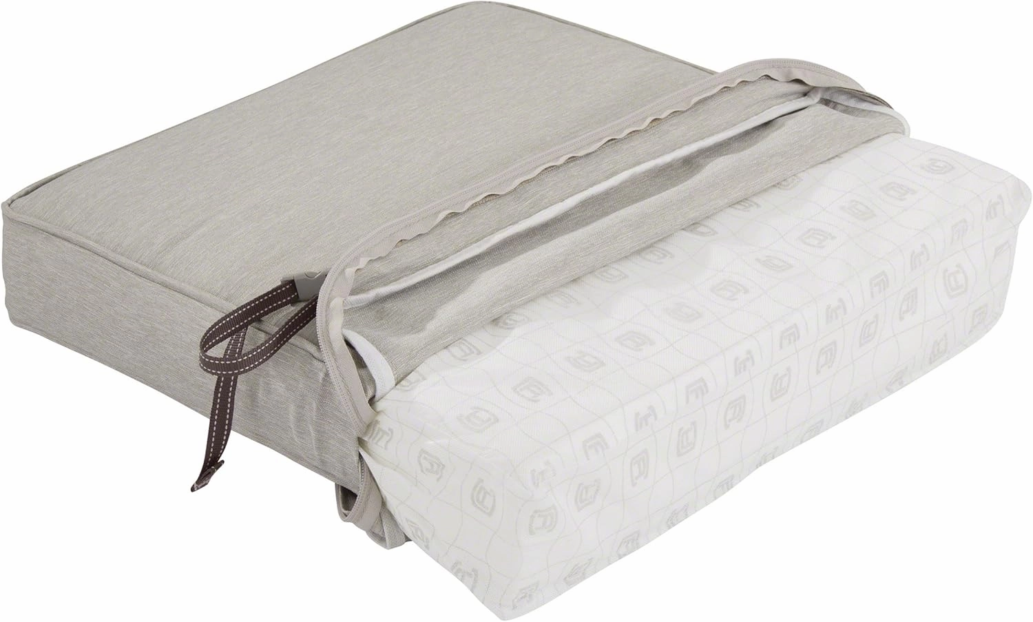 Classic Accessories 62-016-HGREY-EC Contoured Bench Cushion Combo, 41"W x 18"D x 3"Thick, Heather Grey