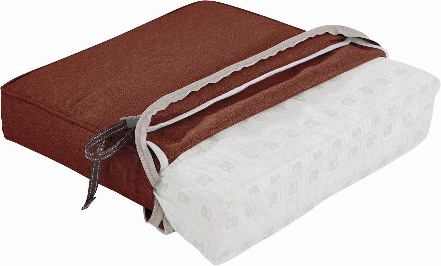 Classic Accessories 62-016-HHENNA-EC Contoured Bench Cushion, 41"W x 18"D x 3"Thick, Heather Henna