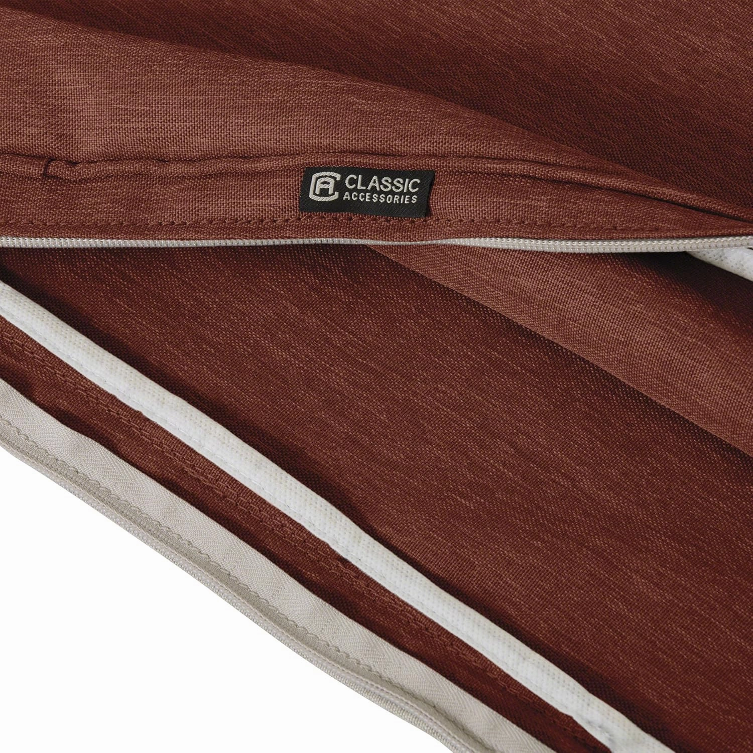 Classic Accessories 62-016-HHENNA-EC Contoured Bench Cushion, 41"W x 18"D x 3"Thick, Heather Henna