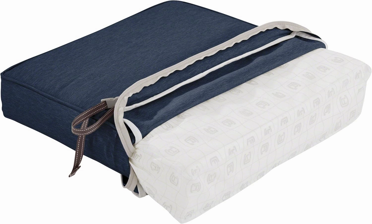 Classic Accessories 62-016-INDIGO-EC Contoured Bench Cushion Indgo, 41"W x 18"D x 3"Thick, Heather Indigo