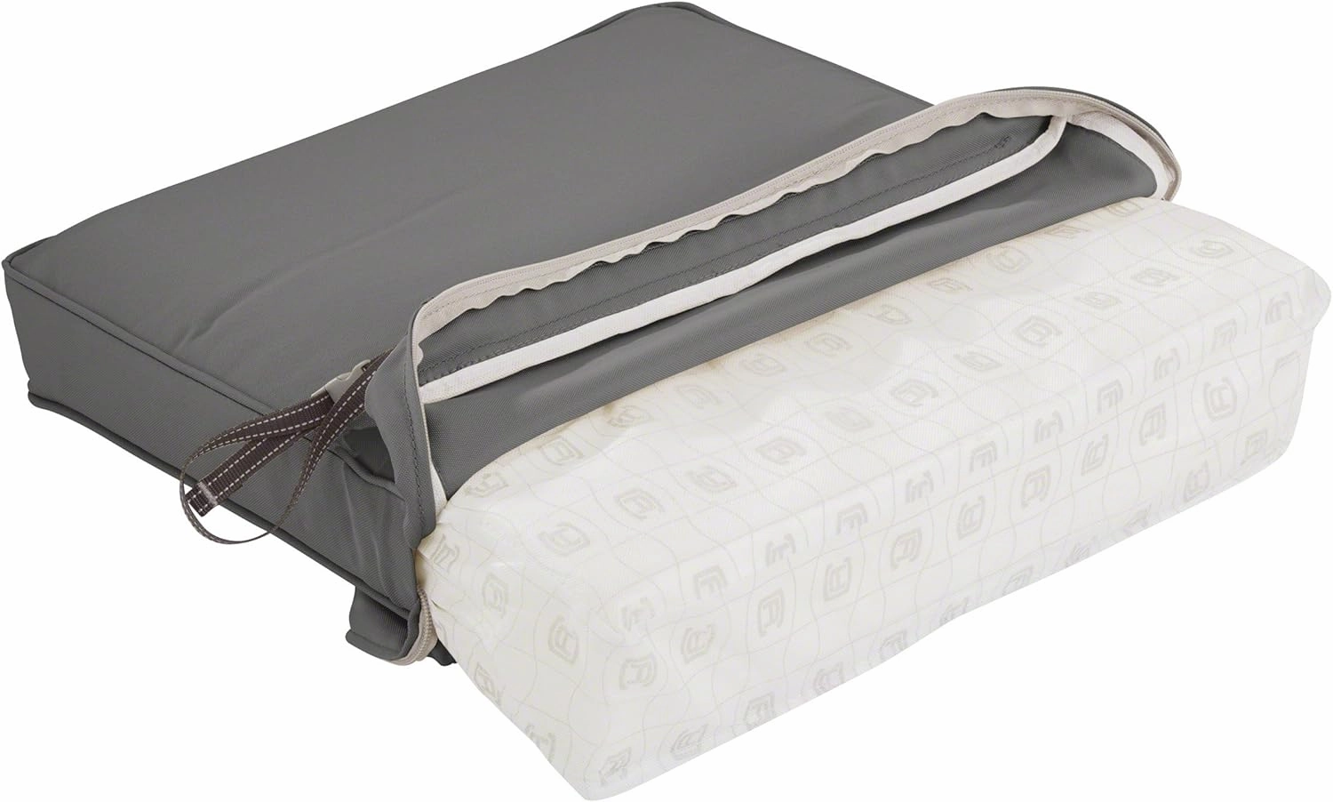 Classic Accessories 62-016-LCHARC-EC Contoured Bench Cushion Combo, 41"W x 18"D x 3"Thick, Light Charcoal