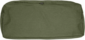 Classic Accessories Montlake Water-Resistant 54 x 18 x 3 Inch Outdoor Bench/Settee Cushion Slip Cover, Patio Furniture Swing Cushion Cover, Heather Fern Green, Patio Furniture Cushion Covers