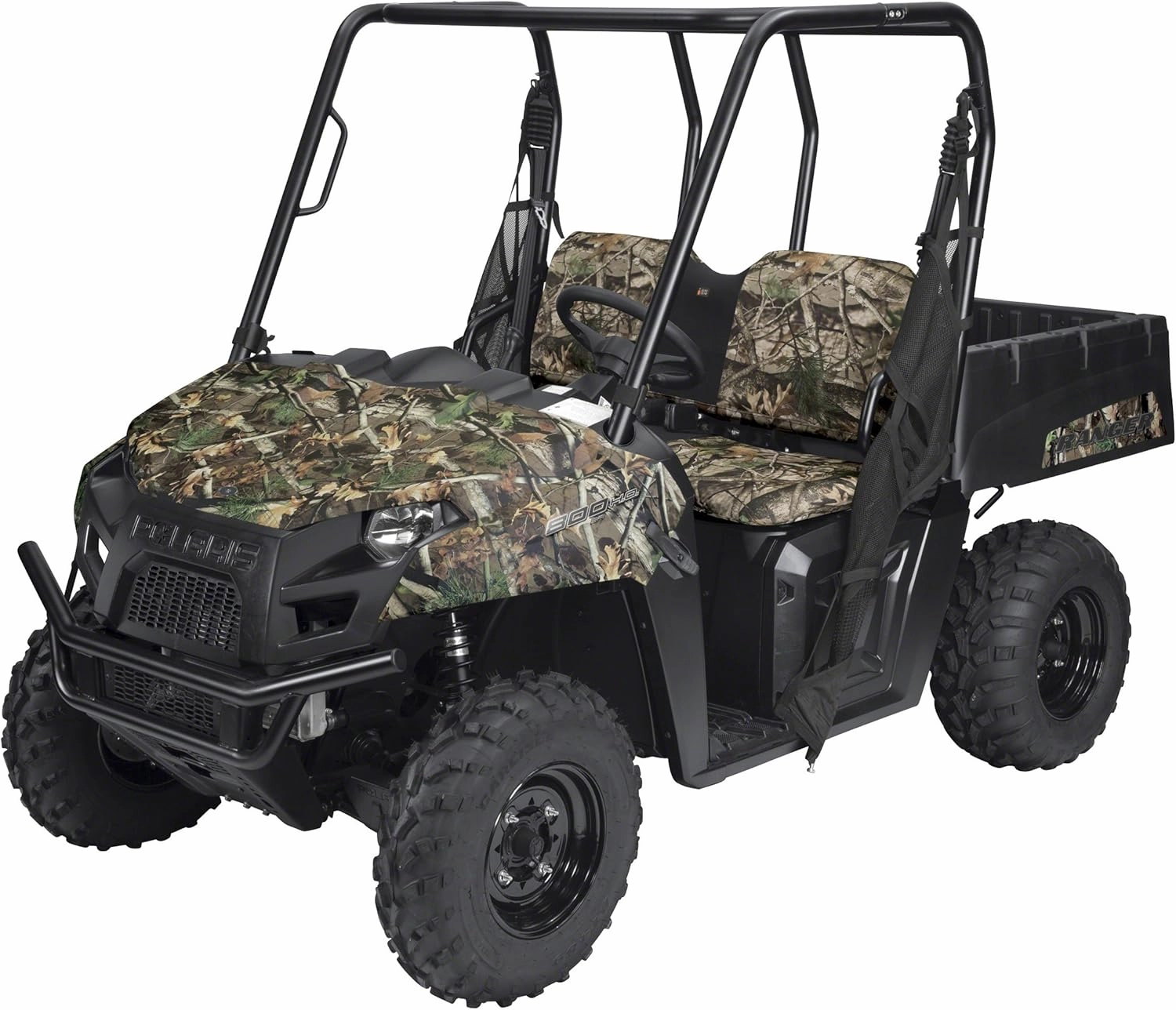Classic Accessories QuadGear UTV Bench Seat Cover, Fits Polaris Ranger 6x6 800, 800 Full size, Crew 800, 900 XP, Crew 900, Diesel (2015 models and older), Camo