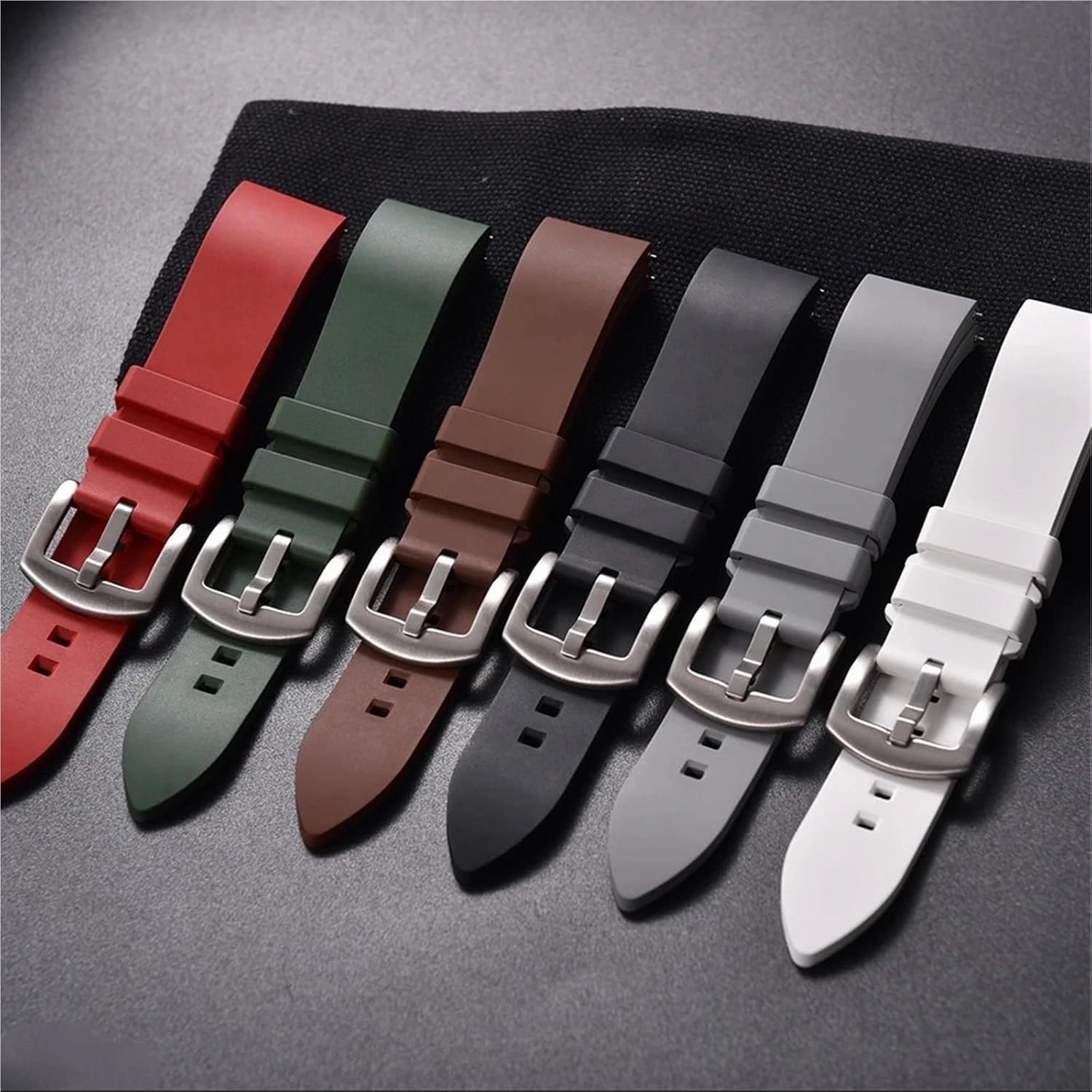 Classic Watch Bands 18 19 20 21 22mm Rubber Watch Strap Quick Release For Traditional Diving Watches