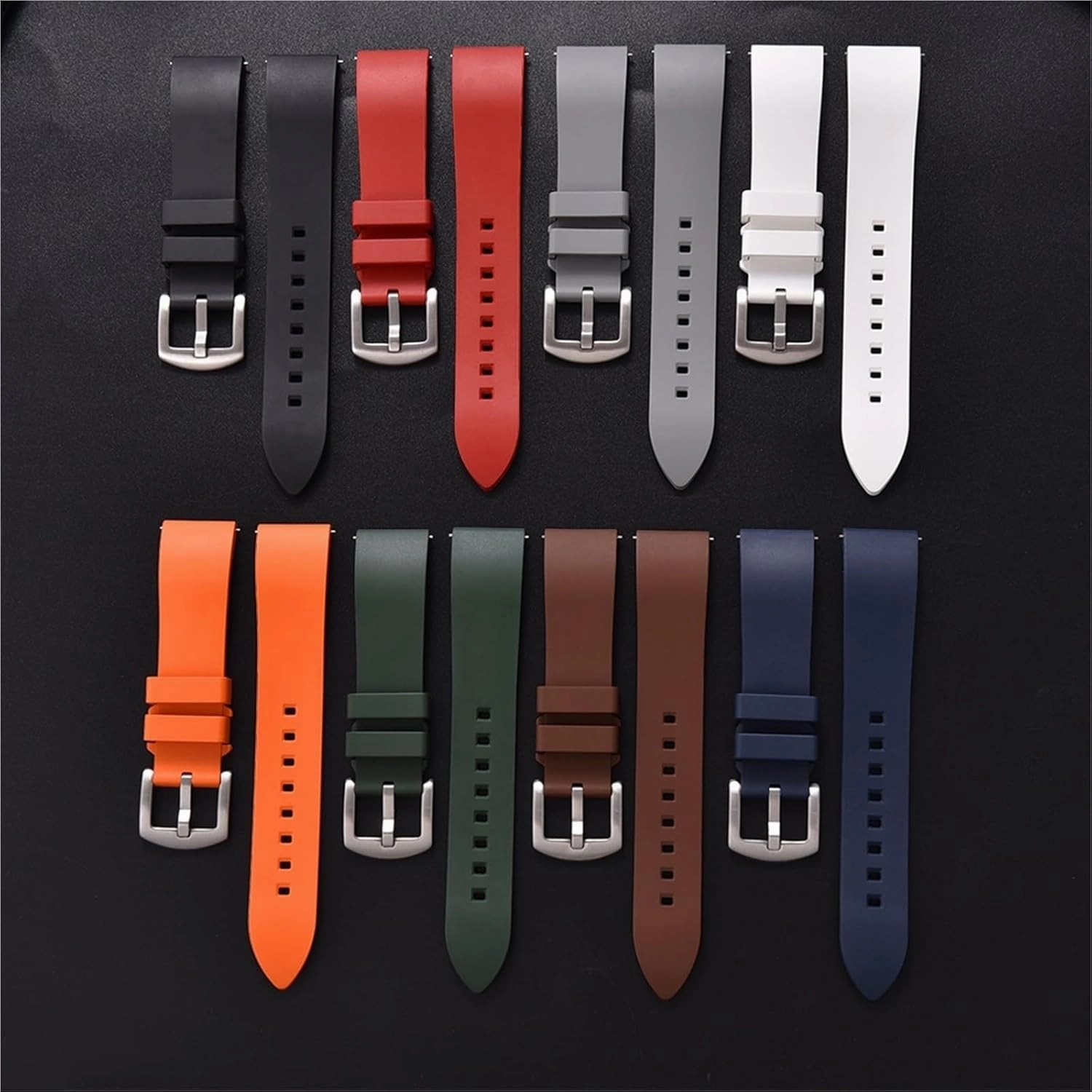 Classic Watch Bands 18 19 20 21 22mm Rubber Watch Strap Quick Release For Traditional Diving Watches