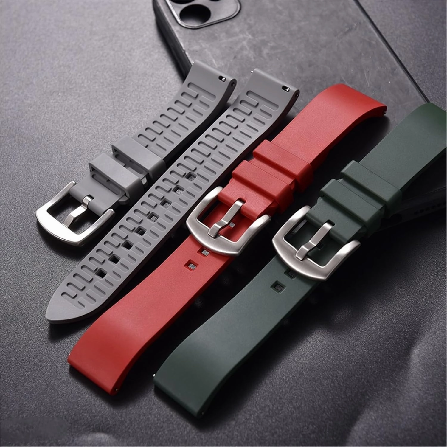 Classic Watch Bands 18 19 20 21 22mm Rubber Watch Strap Quick Release For Traditional Diving Watches