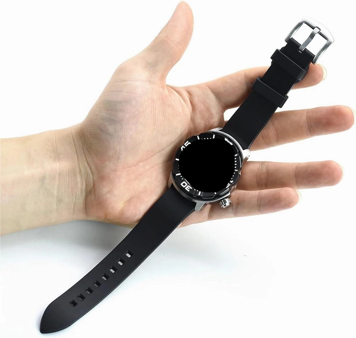 Classic Watch Bands 18 19 20 21 22mm Rubber Watch Strap Quick Release For Traditional Diving Watches