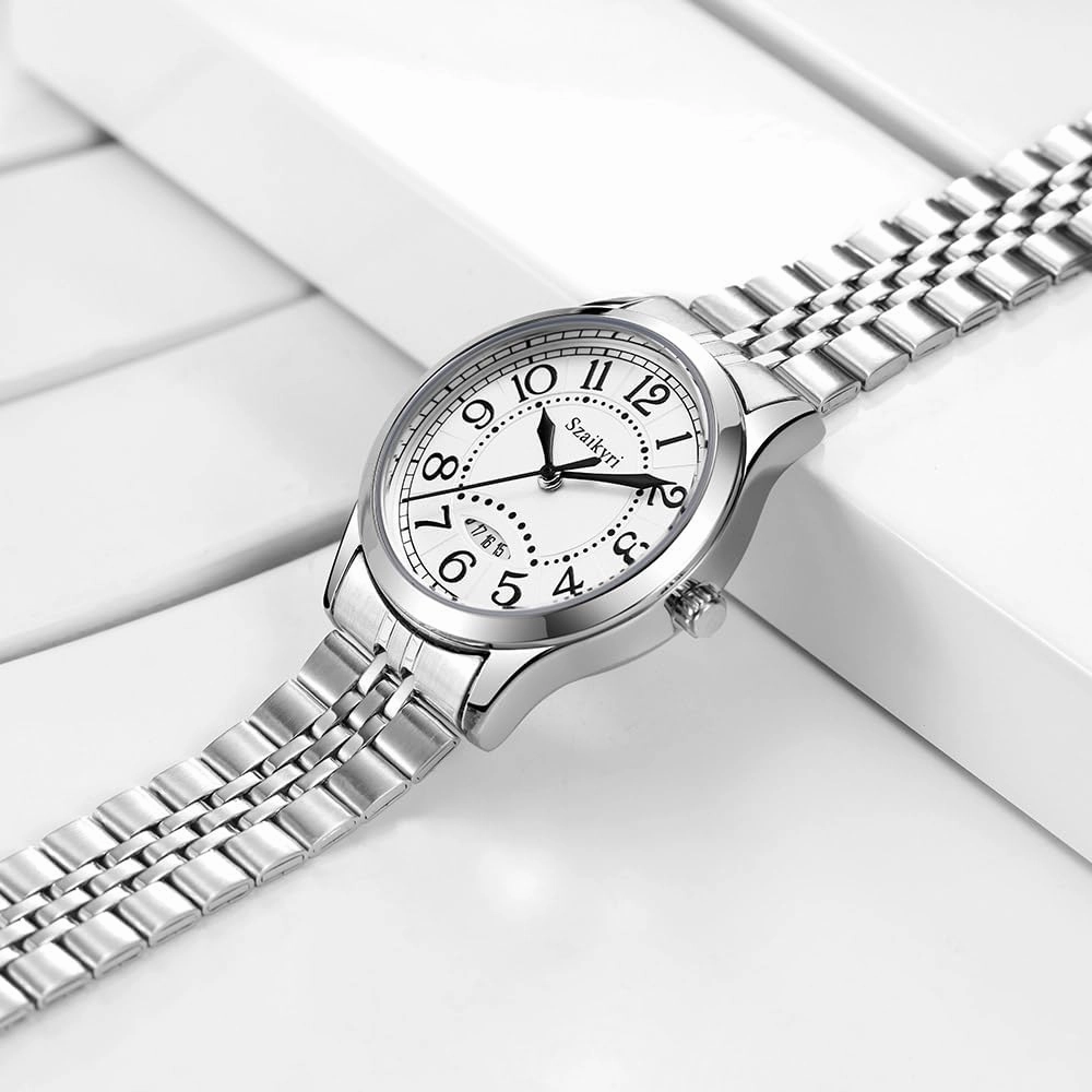 Classic Watch for Women with Easy Read Time Arabic Numerals Ladies Watch with Calendar Water Resistant