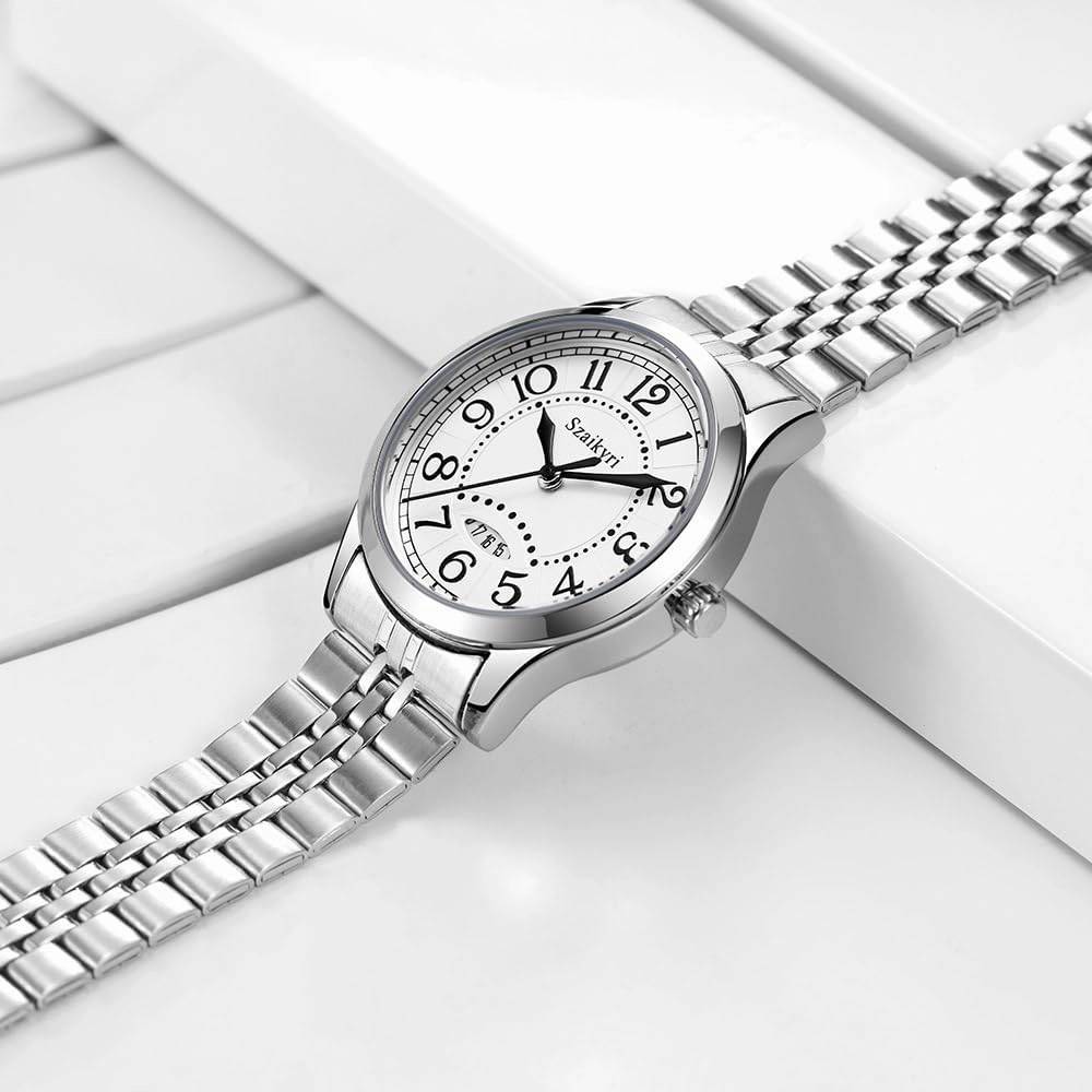 Classic Watch for Women with Easy Read Time Arabic Numerals Ladies Watch with Calendar Water Resistant