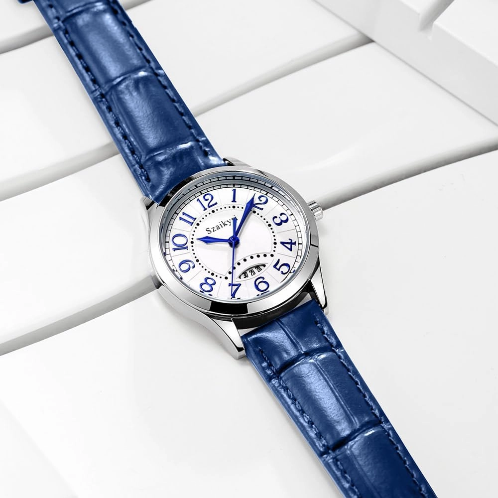 Classic Watch for Women with Easy Read Time Arabic Numerals Ladies Watch with Calendar Water Resistant