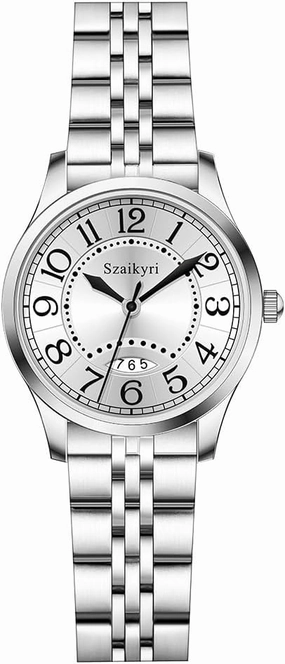 Classic Watch for Women with Easy Read Time Arabic Numerals Ladies Watch with Calendar Water Resistant