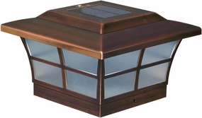 Classy Caps 6x6 Copper Plated Prestige Solar Post Cap Set of 2
