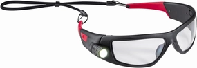 CoastSPG500 Rechargeable Lighted LED SafetyGlasses,Bulls-Eye Spot Beam,ANSI Z87Standards, 2Scratch Resistant Lenses (Clear,Yellow) Included, UVProtection, Protective Carrying Case Included (Black/Red)