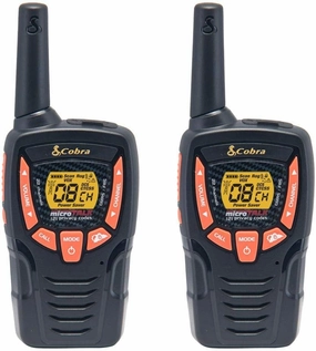 Cobra ACXT345 Weather-Resistant Walkie Talkies - Rechargeable, 22 Channels, Long Range 25-Mile Two-Way Radio Set (2-Pack)
