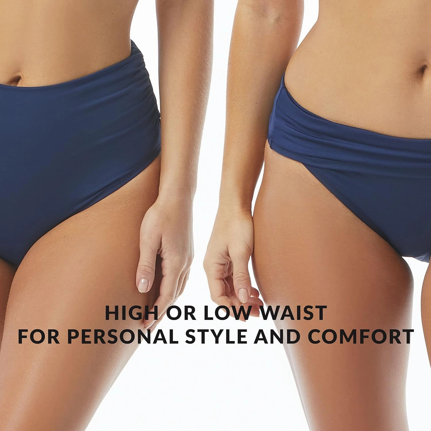 COCO REEF Impulse High Waisted Bikini Bottoms for Women – Full Coverage Swimwear with Mesh Ruching for Flattering Fit