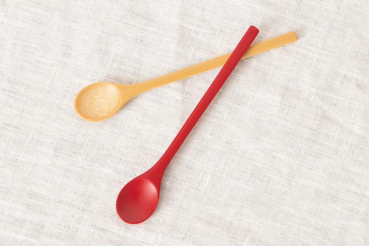 Coffee spoon [ Natural, Red ] / Mōsō bamboo / Ōita-JPN 211123