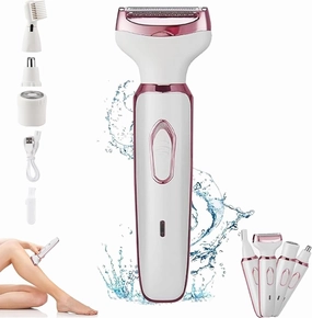 Comfort 4 in 1 Electric Lady Shaver, Comfort 4 in 1 Electric Shaver for Women, 4 in 1 Electric Shaver for Women Waterproof, USB Rechargeable Waterproof Painless Body Razors (1set)