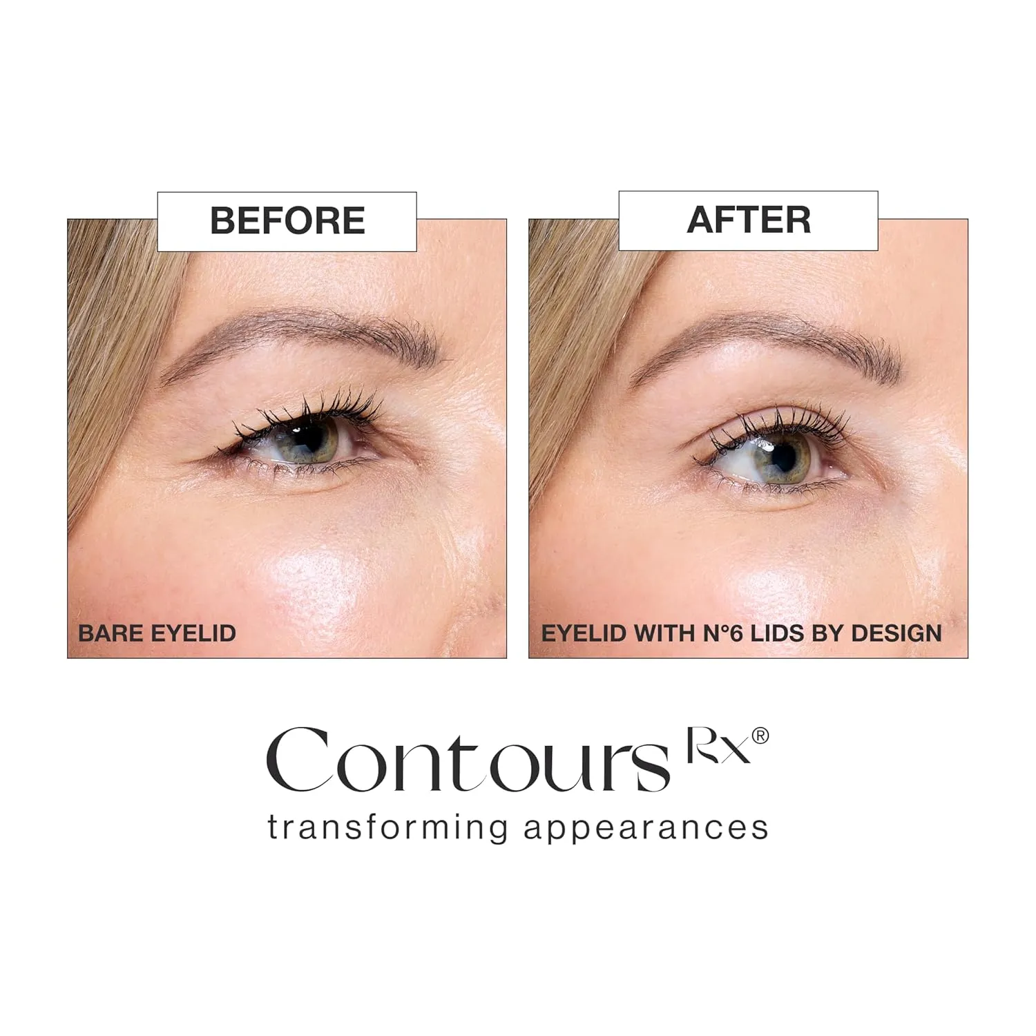 Contours Rx Lids by Design - Non-Surgical & Transparent Eyelid Lift Strips - for a More Youthful-Looking Appearance, Lid Lifting Treatment, Eyelid Tape for Hooded Eyes (7mm) 80ct