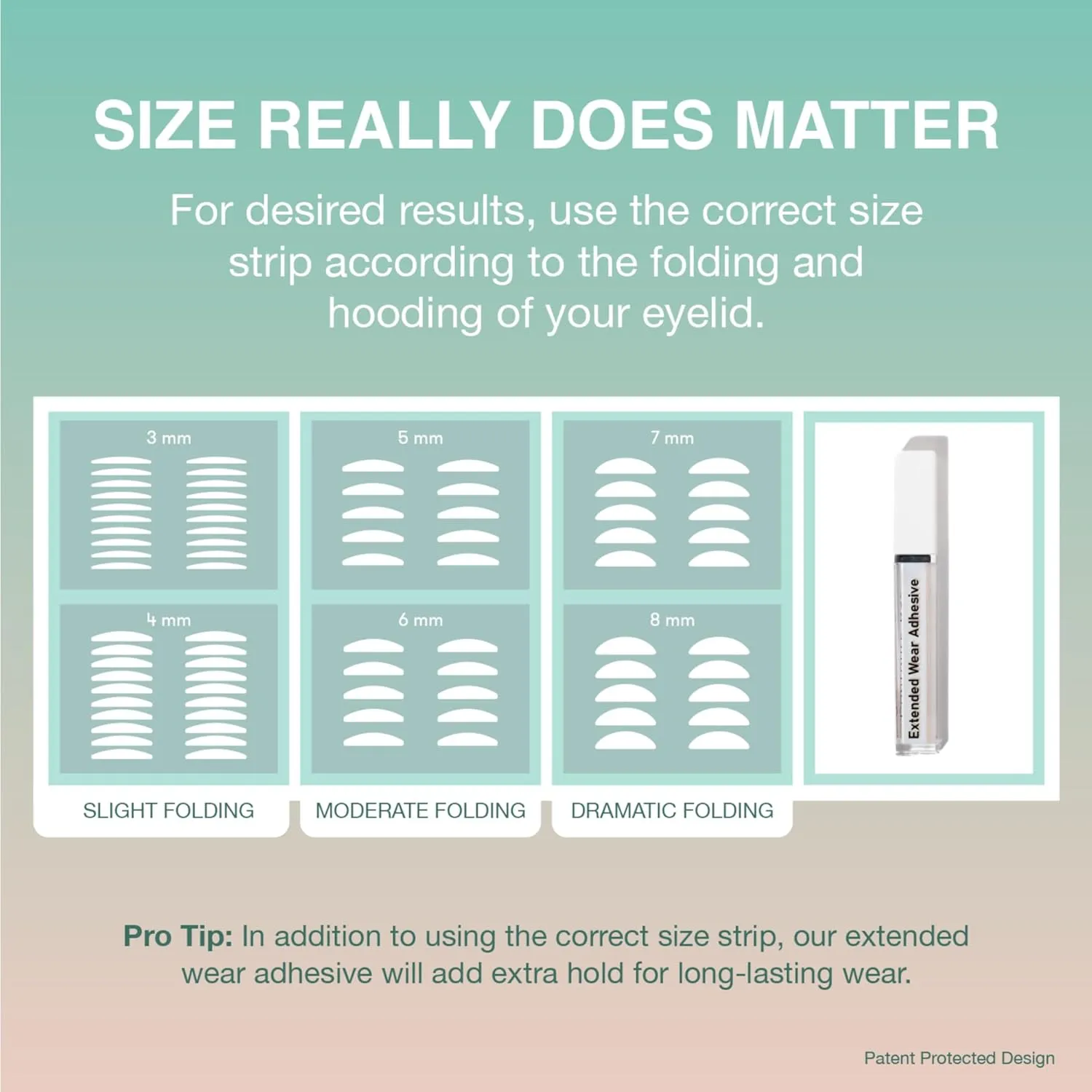 Contours Rx Lids by Design - Non-Surgical & Transparent Eyelid Lift Strips - for a More Youthful-Looking Appearance, Lid Lifting Treatment, Eyelid Tape for Hooded Eyes (7mm) 80ct