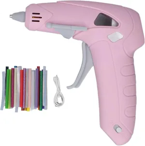 Cordless Glue Gun Rechargeable Handcraft Electric Glue Gun with 30 Glue Stick Office School
