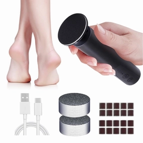 Cordless Electric Callus Remover for Feet with Nail File Sander 2 in 1 Rechargeable Foot File Grinder for Dead Skin Crack Dry Calluses with Sandpaper Disk 6 Speed Adjustable