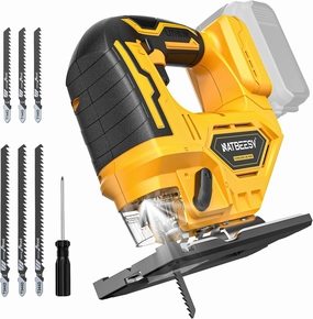 Cordless Jig Saw for Dewalt 20v Max Battery, Brushless Jigsaw Cut Off Tool, Variable Speed 2900RPM, 45° Beveled Cuts, 3 Orbital Action, with Jigsaw Blades for Straight/Curve/Circle Cutting(Tool Only)