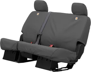 Covercraft Carhartt SeatSaver Custom Seat Covers | Fits 2024-2025 Toyota Tacoma (Excludes Hybrid) | 2nd Row 60/40 Bench Seat, Duckweave Gravel