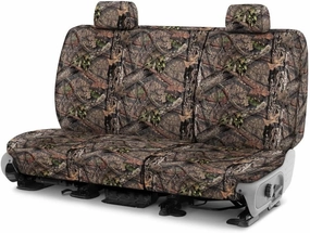 Covercraft Mossy Oak Carhartt SeatSaver Custom Seat Covers | Fits 2014-19 Chevrolet Silverado/GMC Sierra 1500, 2015-24 Silverado/Sierra 2500/3500 | 2nd Row Crew Cab, 60/40 Bench Seat, Break-Up Country