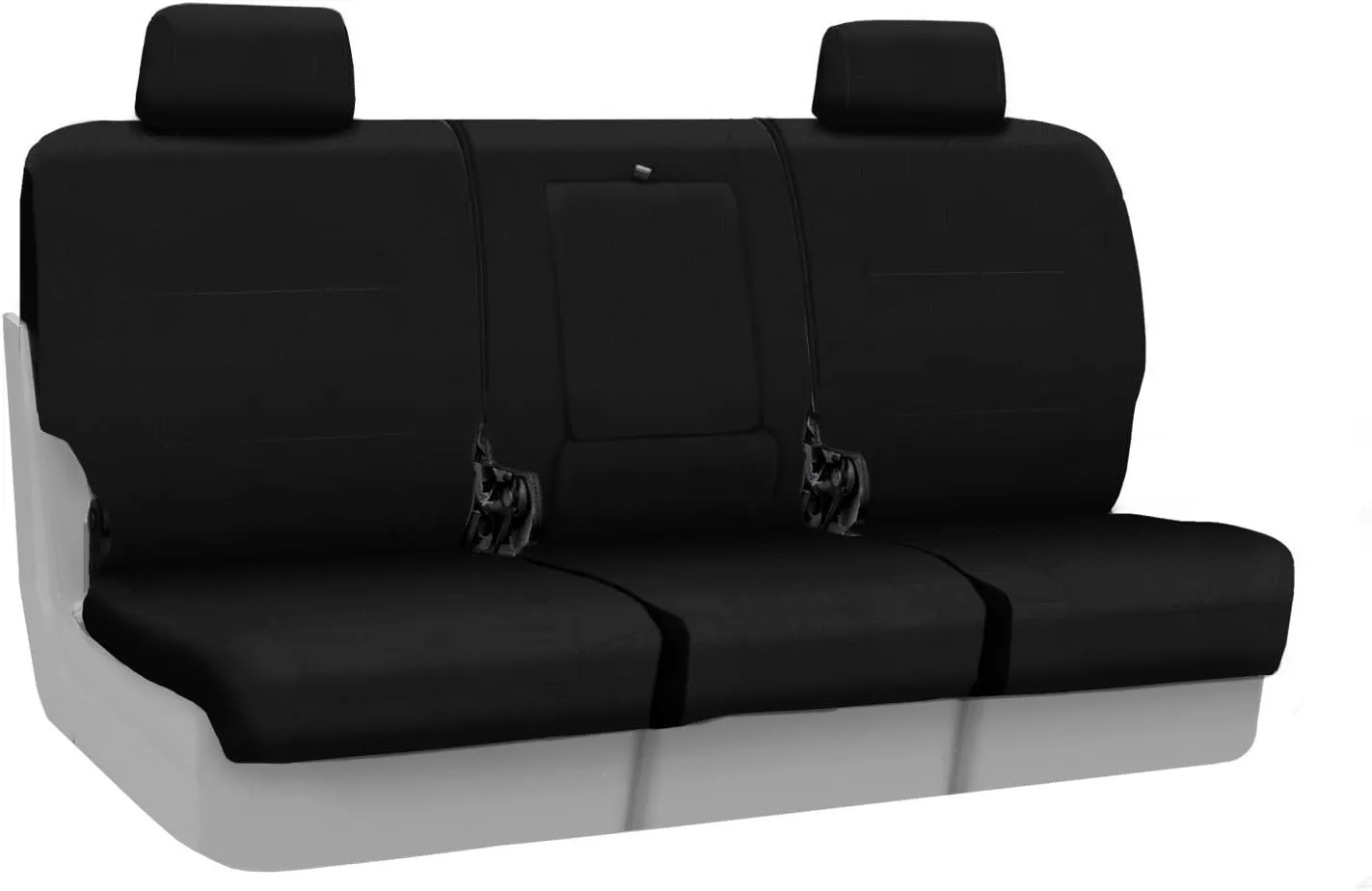 Coverking Custom Fit Center 40/20/40 Split Bench Seat Cover for Select Toyota Sienna Models - Polycotton Drill (Black)