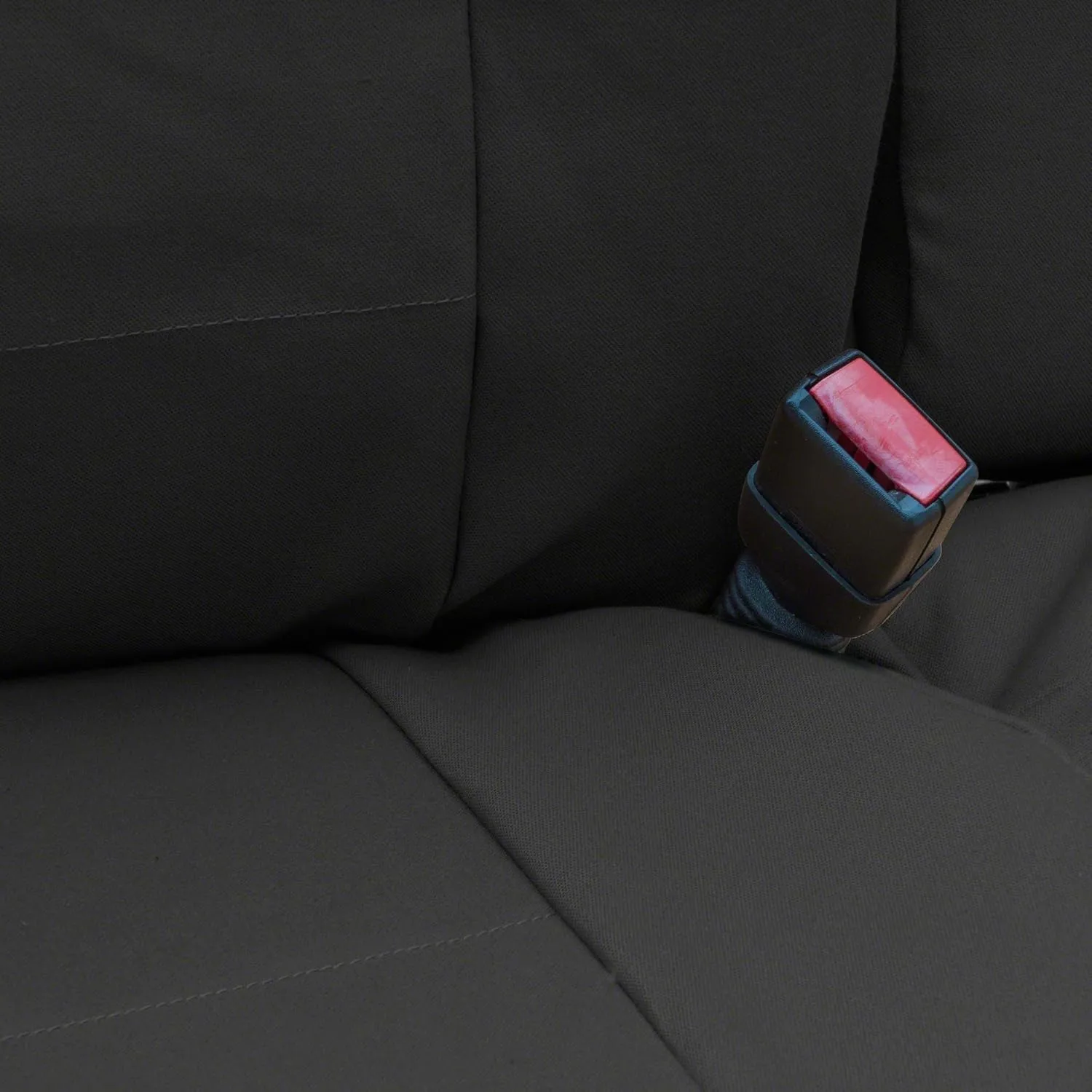 Coverking Custom Fit Center 40/20/40 Split Bench Seat Cover for Select Toyota Sienna Models - Polycotton Drill (Black)
