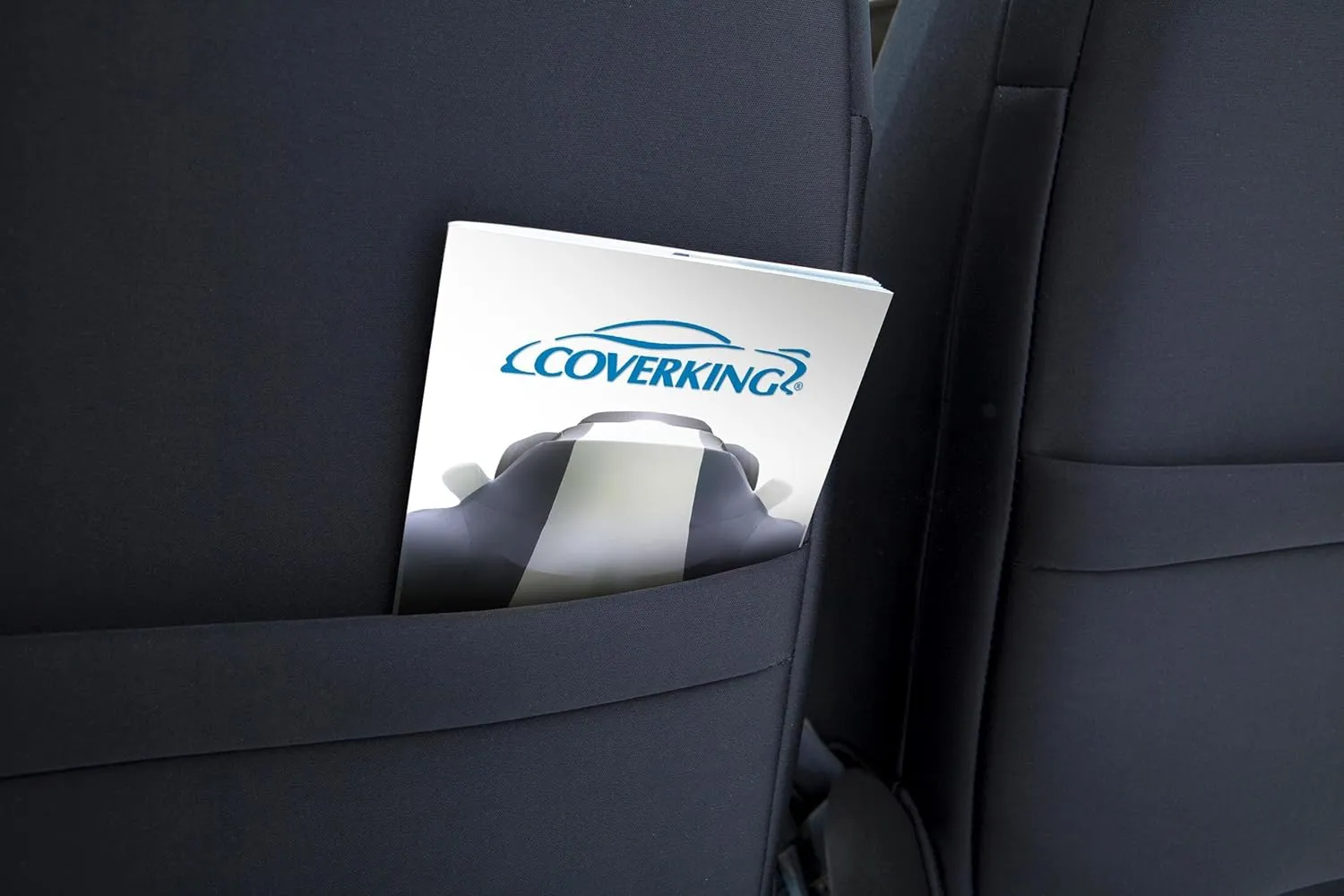 Coverking Custom Fit Center 40/20/40 Split Bench Seat Cover for Select Toyota Sienna Models - Polycotton Drill (Black)