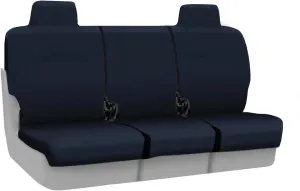 Coverking Custom Fit Front 40/20/40 Seat Cover for Select Ford F-Series Models - Polycotton Drill (Navy Blue)