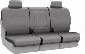 Coverking Custom Fit Center 40/20/40 Split Bench Seat Cover for Select Toyota Sienna Models - Polycotton Drill (Light Gray)