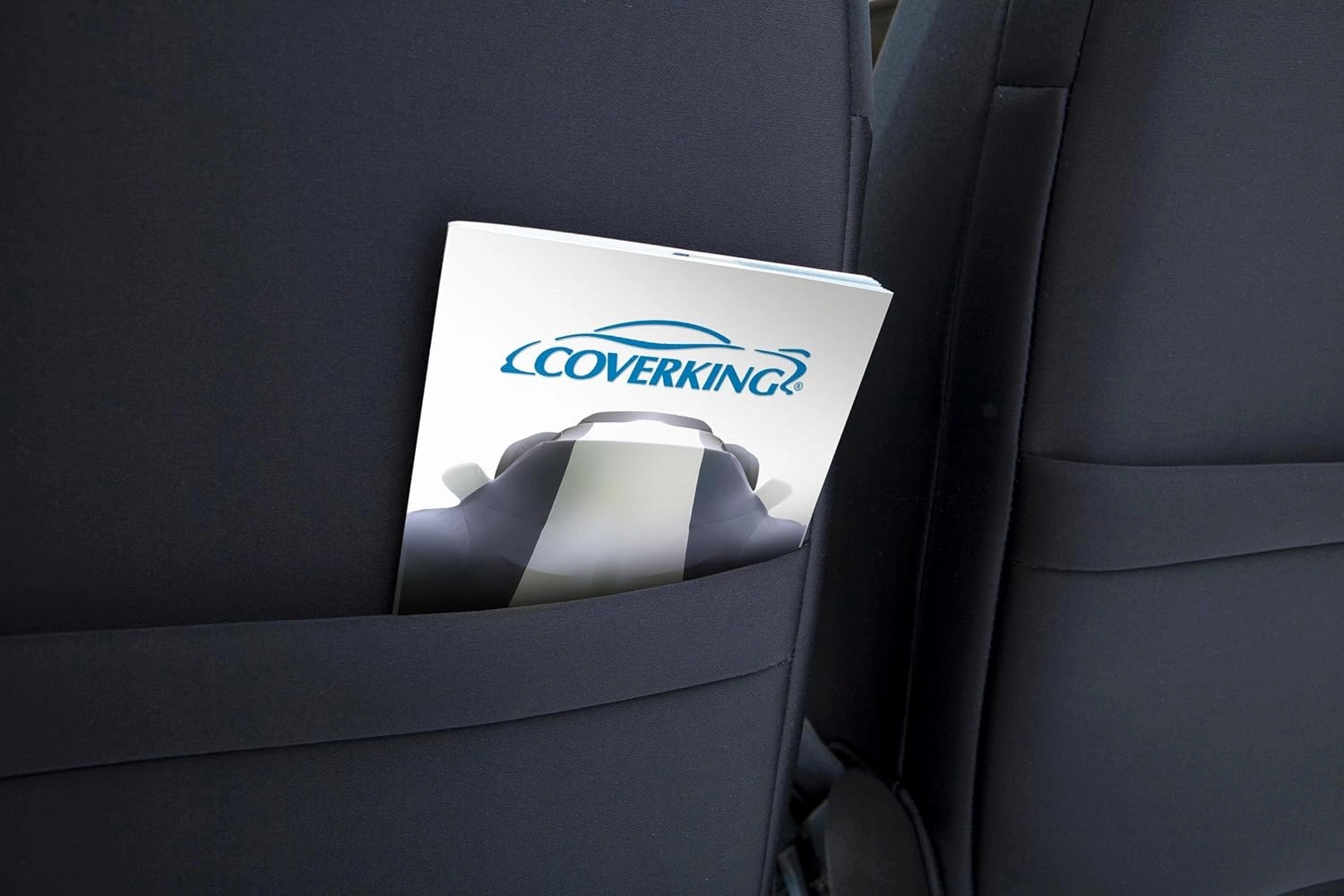Coverking Custom Fit Center 40/20/40 Split Bench Seat Cover for Select Toyota Sienna Models - Polycotton Drill (Light Gray)