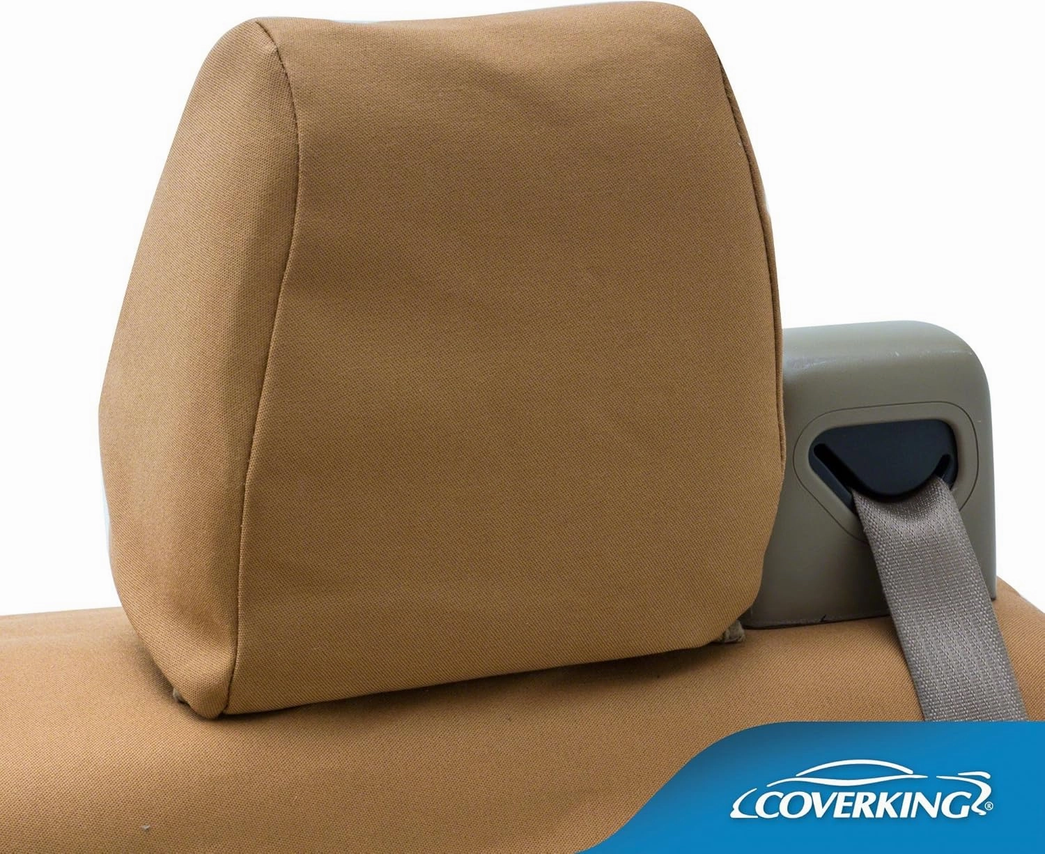 Coverking Custom Fit Center 40/20/40 Split Bench Seat Cover for Select Toyota Sienna Models - Polycotton Drill (Tan)