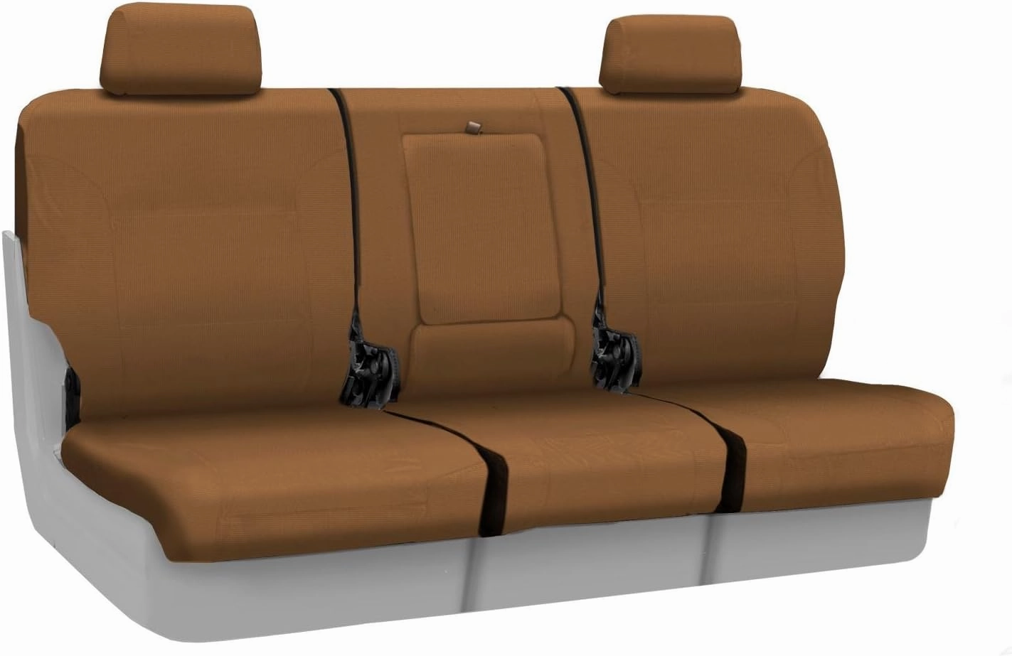 Coverking Custom Fit Center 40/20/40 Split Bench Seat Cover for Select Toyota Sienna Models - Polycotton Drill (Tan)