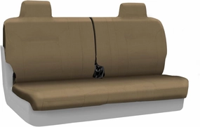 Coverking Custom Fit Front Split Bench Seat Cover for Select Ford F-150 Models - Polycotton (Cashmere)