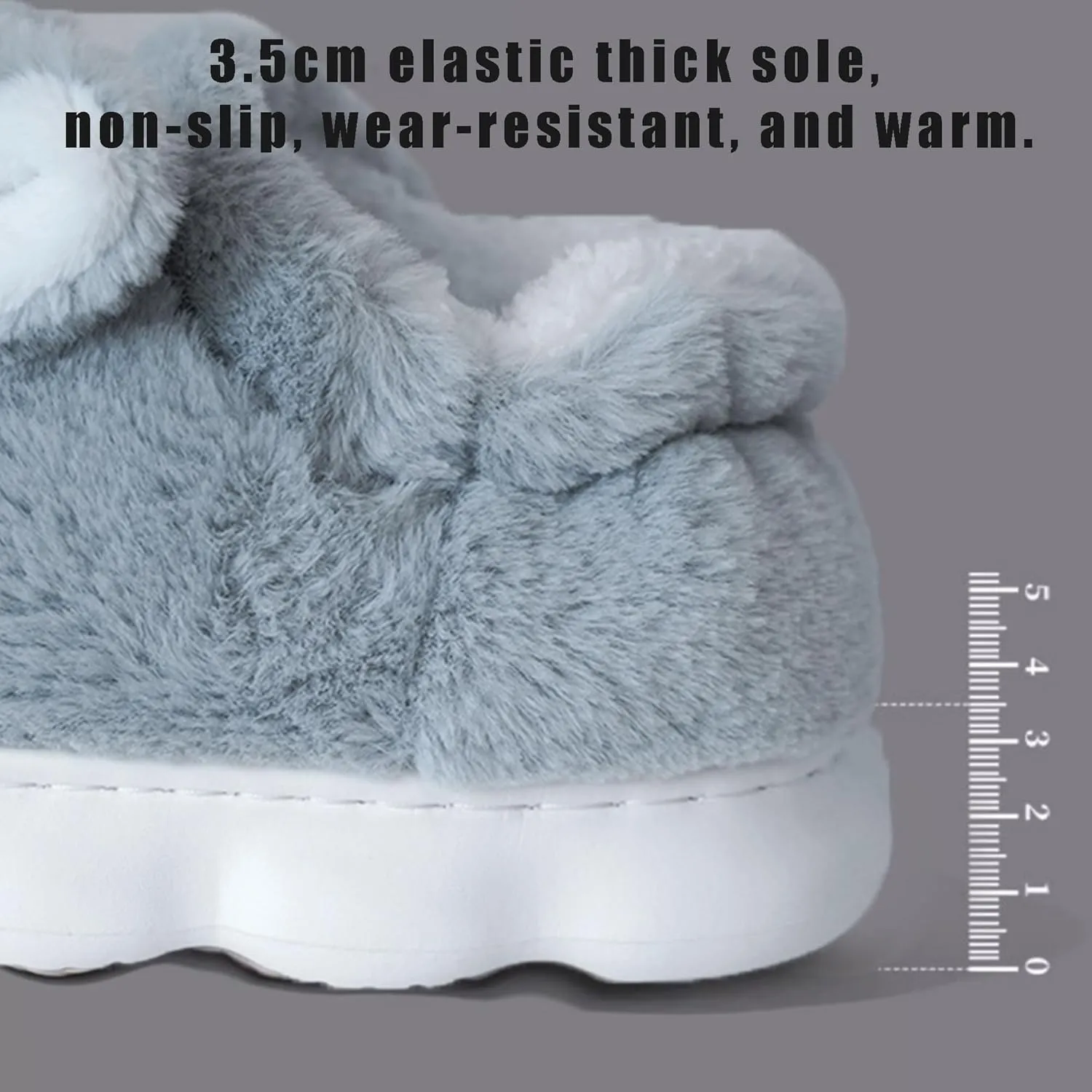 Cozy Husky Plush Winter Slippers for Men and Women – Soft Plush, Non-Slip Sole, Indoor Warm Slippers