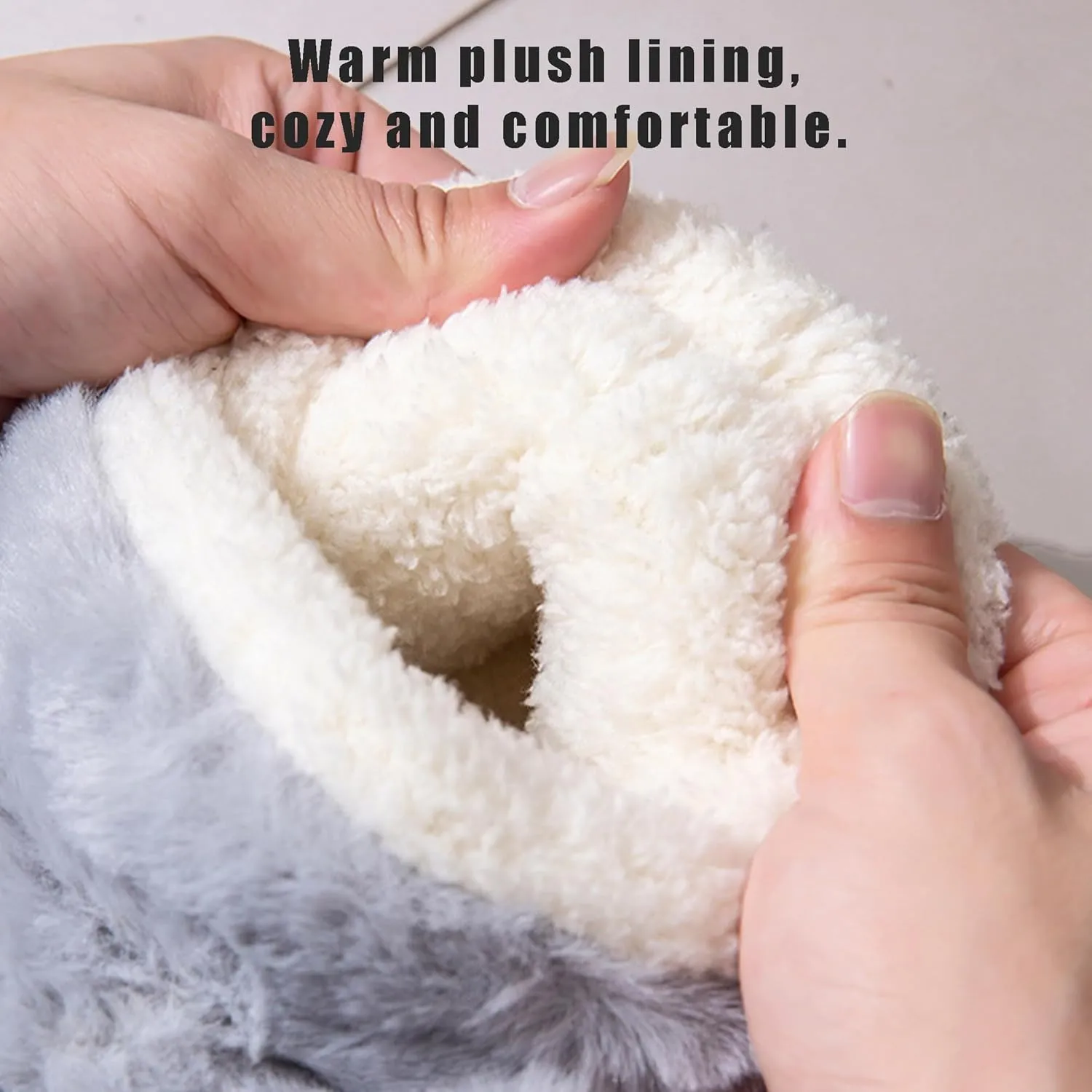 Cozy Husky Plush Winter Slippers for Men and Women – Soft Plush, Non-Slip Sole, Indoor Warm Slippers