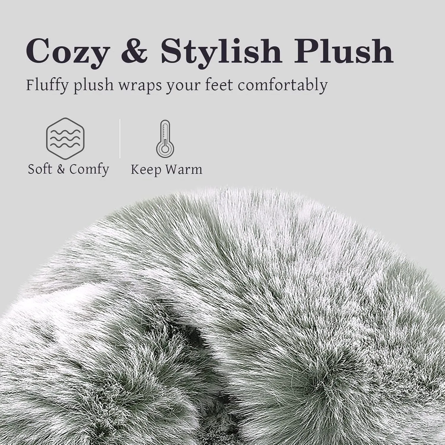 Cozyfurry Womens Cross Band Slippers Cozy Furry Fuzzy House Slippers Open Toe Fluffy Indoor Shoes Outdoor Slip on Warm Breathable Anti-skid Sole