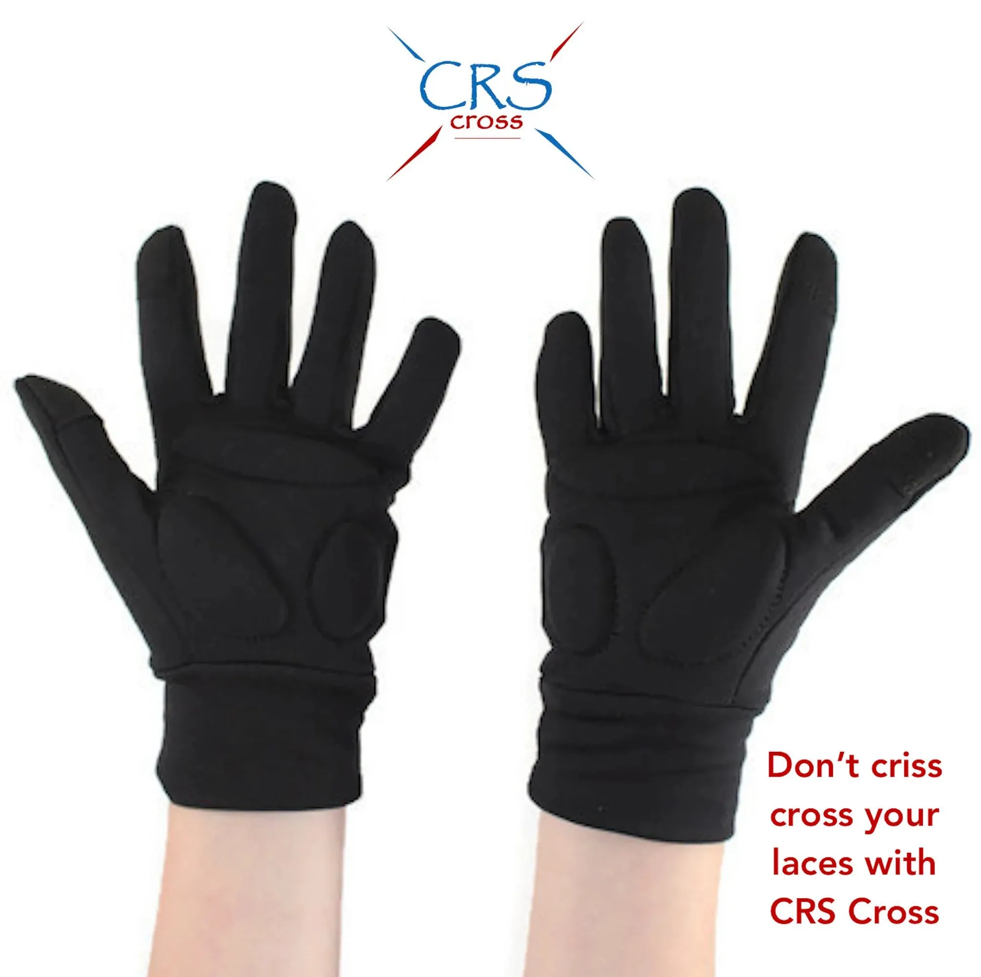 CRS Cross Figure Skating Padded Gloves - Black and Tan
