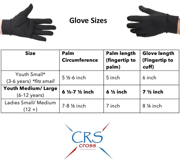 CRS Cross Figure Skating Padded Gloves - Black and Tan