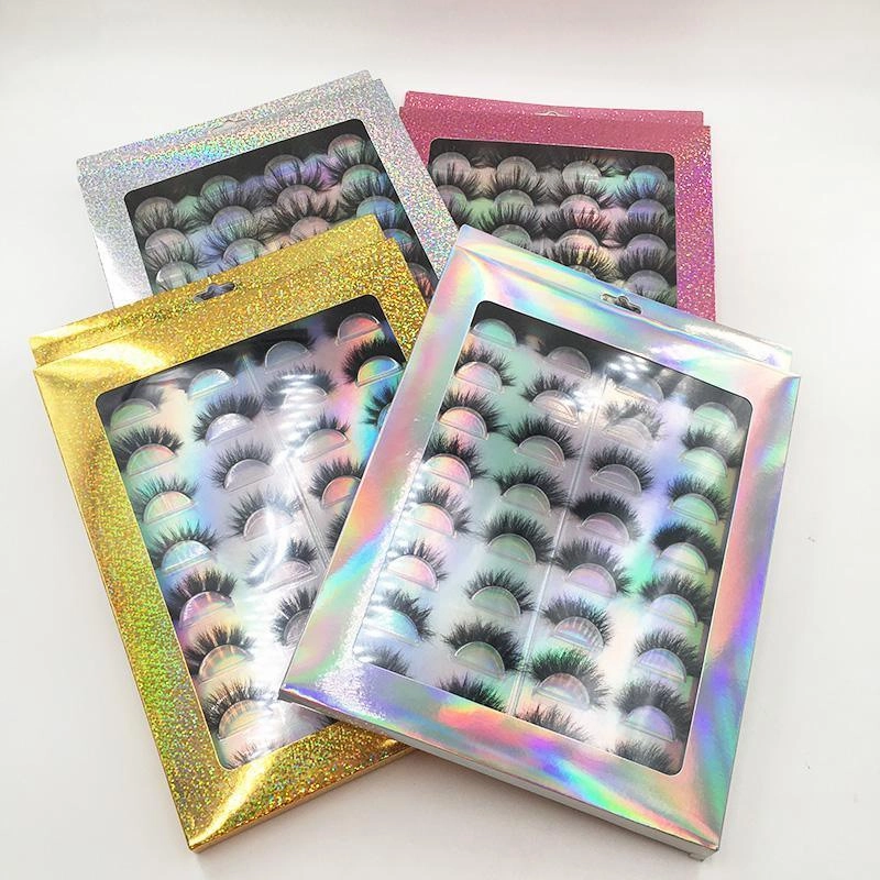 Cruelty Free Dramatic Fluffy Eyelashes Holographic Glitter 16pairs
