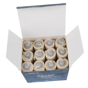 Curler Set 12pcs Rod Insulated Pads Thermal Insulation Cotton for Hairdressing Perm Moisturizing Cotton Easy to Use Simple Buttons Salon Accessories