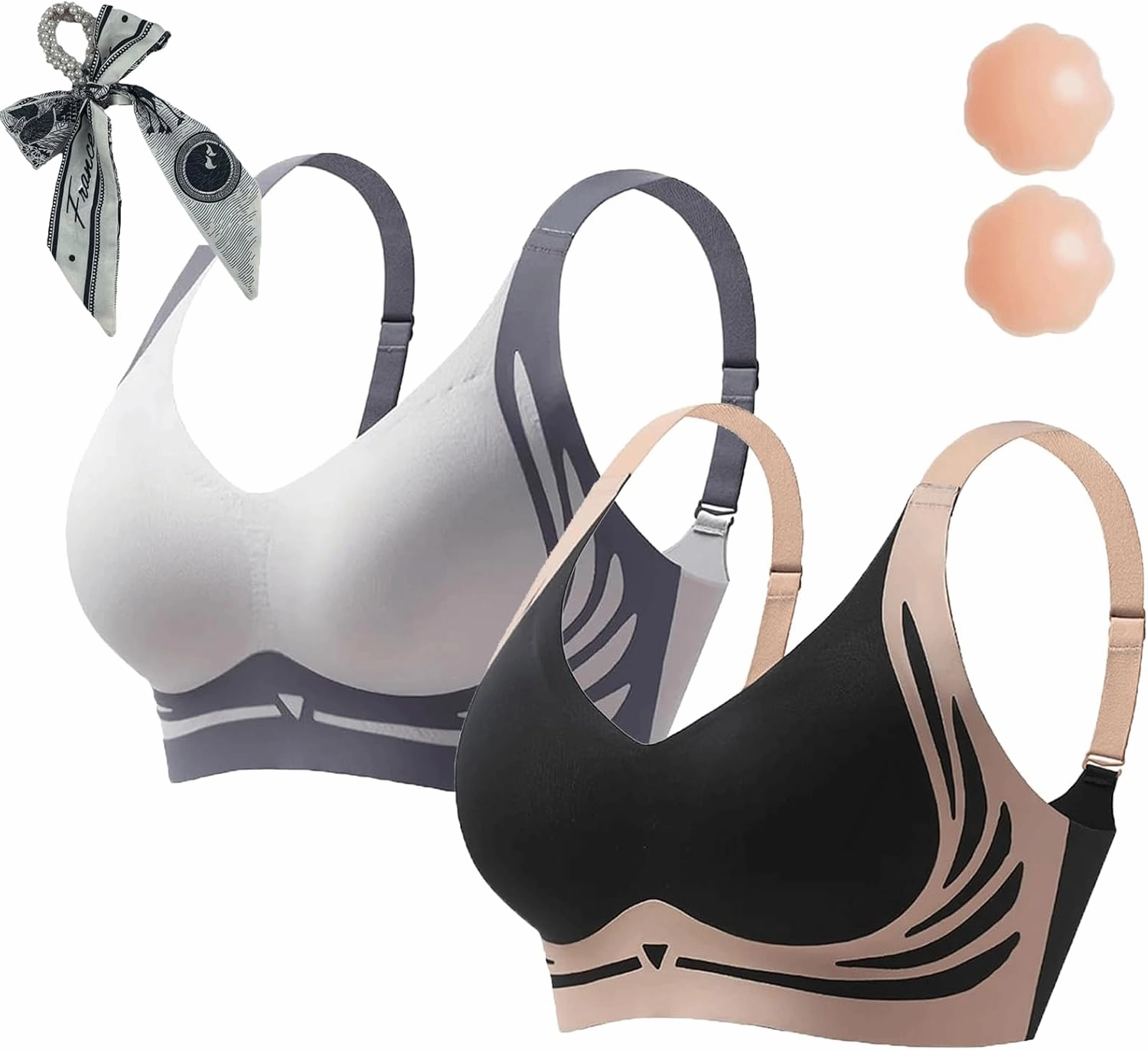 Currentlye Brassier, Currentlye Pro Bra, Sujetador Push Up Sin Aros,Anti-Sagging Wireless Push-Up Bra