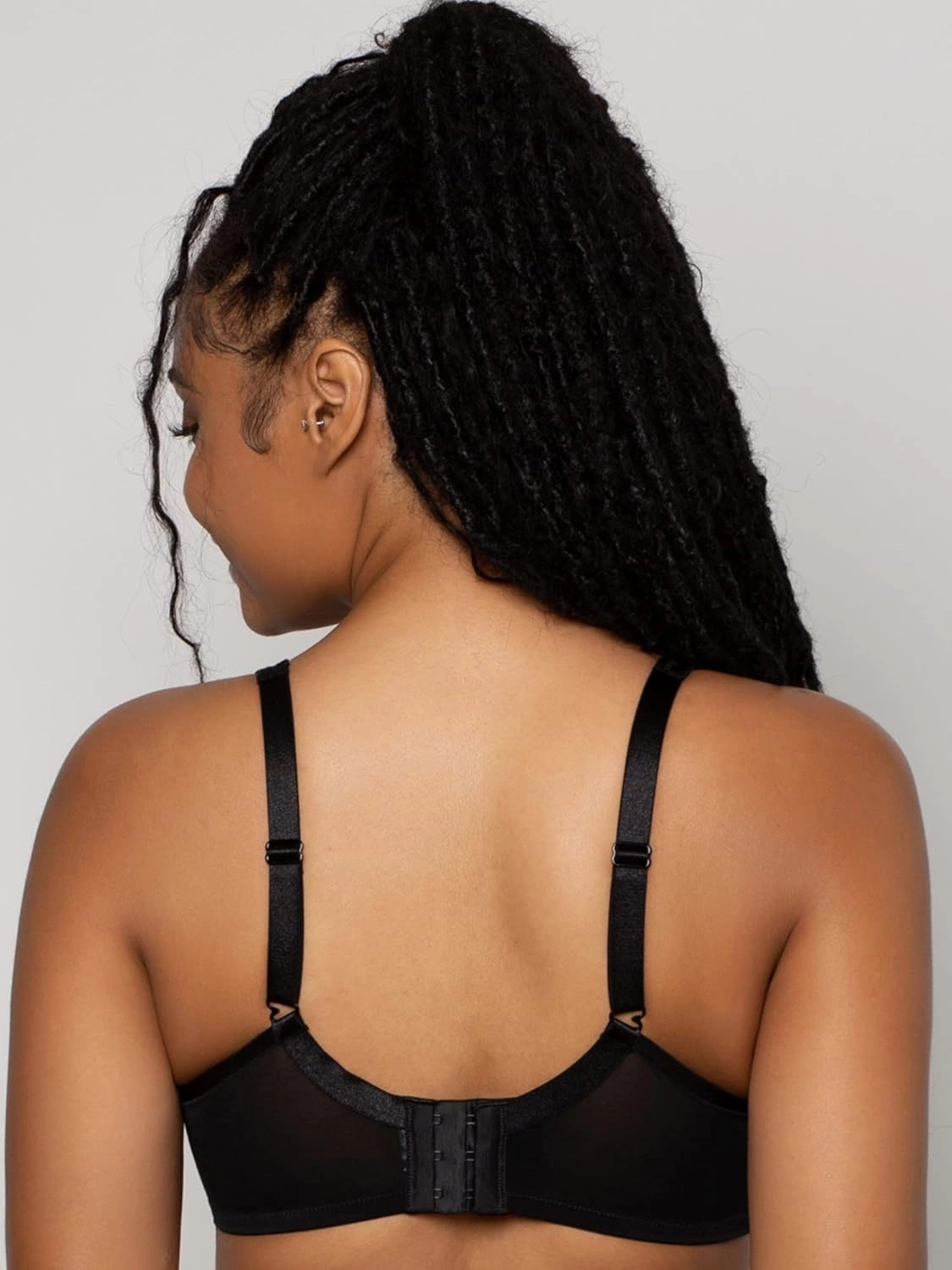 Curvy Couture Women's Plus Size Sheer Mesh T-Shirt Bra – Deep Plunge & Full Coverage Fit