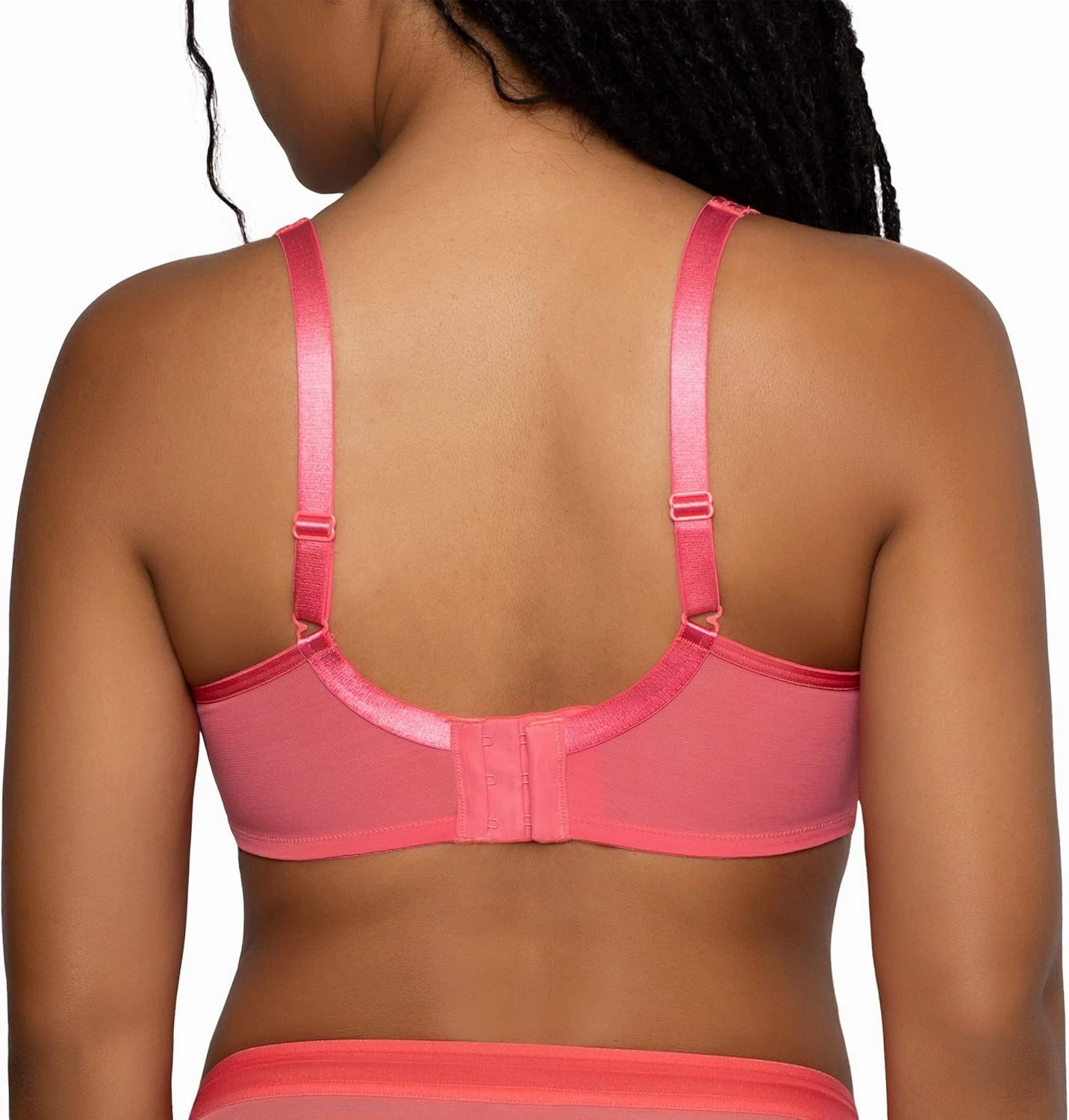 Curvy Couture Women's Plus Size Sheer Mesh T-Shirt Bra – Deep Plunge & Full Coverage Fit