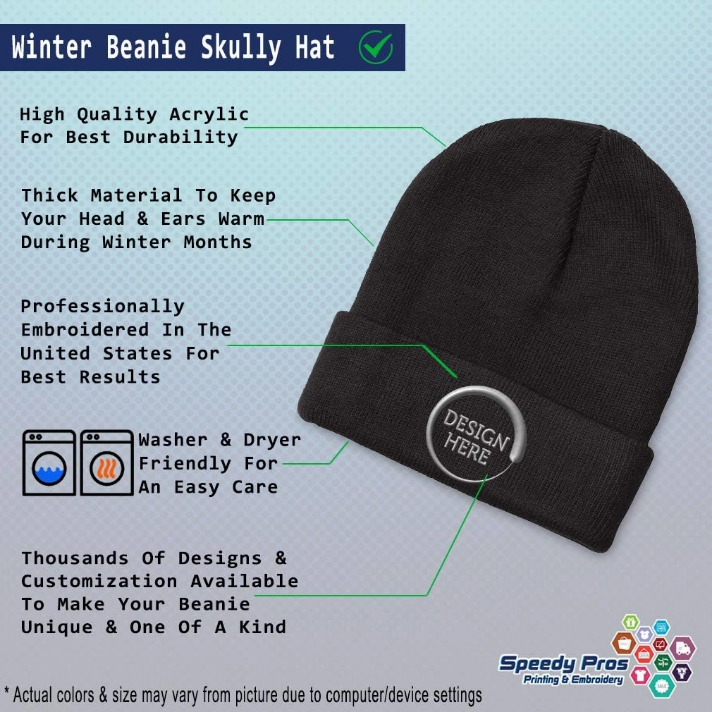 Custom Beanies for Men Plumbing Tools Topper Embroidery Tool Winter Hats for Women Acrylic Skull Cap 1 Size